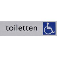 Infobord pictogram toilet rolstoel 165x44mm - thumbnail