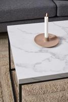 Bendt Salontafel 'Maresa' Marmerlook, 110 x 55cm, kleur Wit - thumbnail
