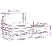Tuinbank zonder armleuningen met kussens en voetenbank - thumbnail