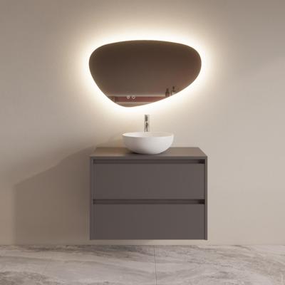 Badmeubelset BWS Riga Met Topplaat 80 cm Leigrijs Boss & Wessing Badmeubelset BWS Riga Met Topplaat 80 cm Leigrijs Boss & Wessing