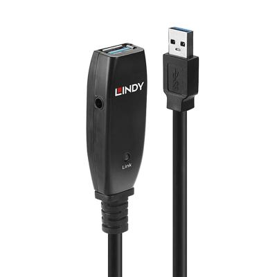Lindy 43322 USB-kabel 15 m USB 3.2 Gen 1 (3.1 Gen 1) USB A Zwart