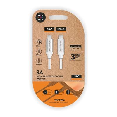 Tech One Tech TEC2204 USB-C naar USB-C kabel 1 m