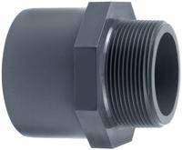 Aquaforte Puntstuk Buitendraad 25x32mm 1" - Duurzaam PVC voor Naadloze Vijversysteem Aansluitingen - thumbnail