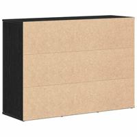 Dressoir 91x29,5x65 cm spaanplaat zwart eikenkleurig - thumbnail