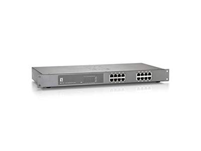 Level One 599013 Gigabit ethernetpoorten (16-poorts Gigabit PoE-Plus Switch, 240 watt)