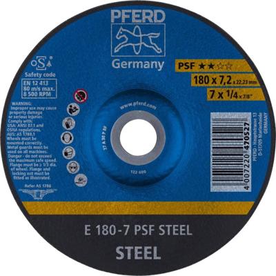 PFERD TOOLS 62017634 Psf Steel Afbraamschijf gebogen Diameter 180 mm Boordiameter 22.23 mm 10 stuk(s)