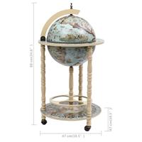 Globebar vrijstaand eucalyptushout blauw - thumbnail