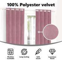 VidaXL Verduisterende gordijnen 2 pcs donkerroze 140 x 245 cm fluweel - thumbnail