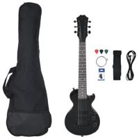 VidaXL Gitaar voor beginners elektrisch met tas 3/4 30" zwart - thumbnail