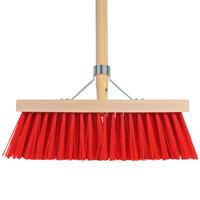 Talen tools bezem rood 35 cm met steel 140 cm - thumbnail