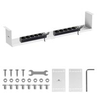 Compacte kabelorganizer Maclean MC-107 voor onder het bureau 85 cm, robuust staal, schroefbevestiging, draagvermogen 5 kg, organizer met stekkerdoos en kabelafdekking (Wit) - thumbnail