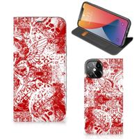 Mobiel BookCase iPhone 12 Pro Max Angel Skull Rood - thumbnail