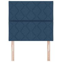 Hoofdbord met LED -striplichten Verstelbaar Blauw 100 cm Stof - thumbnail