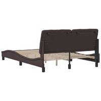 Bedframe zonder matras stof donkerbruin 180x200 cm - thumbnail