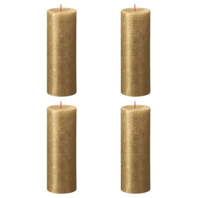 Bolsius stompkaars shimmer 190/68 gold a4