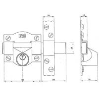 Veiligheidsslot Fac 03014030 Donker grijs Staal 38 mm - thumbnail