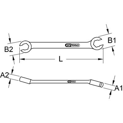 KS Tools 5180521 518.0521 Dubbele ringsleutel Sleutelbreedte (metrisch) 24 - 27 mm