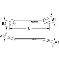 KS Tools 5180521 518.0521 Dubbele ringsleutel Sleutelbreedte (metrisch) 24 - 27 mm - thumbnail