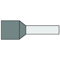 Geïsoleerde Adereindhuls 4,00qmm Grijs penlengte = 18mm - thumbnail