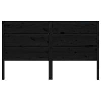 Hoofdbord 126x4x100 cm massief grenenhout zwart - thumbnail