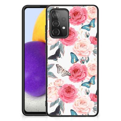 Samsung Galaxy A72 (5G/4G) Bloemen Hoesje Butterfly Roses