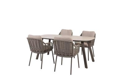 Puglia diningset met Manolo tafel terre printed keramiek 180 x 90 cm Taste - Taste