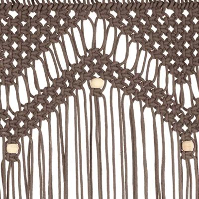 VidaXL Gordijn macramé 140x240 cm katoen taupe