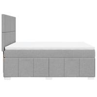 Boxspring met matras stof lichtgrijs 160x200 cm - thumbnail