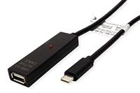 VALUE USB 2.0 Verleng kabel met actieve Repeater, A - C, zwart, 20 m - thumbnail