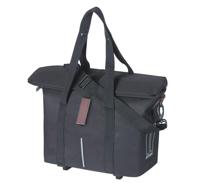 Fietstas Basil City MIK met KF-haak 8-11 liter 39,5 x 39 x 15 cm - zwart - thumbnail