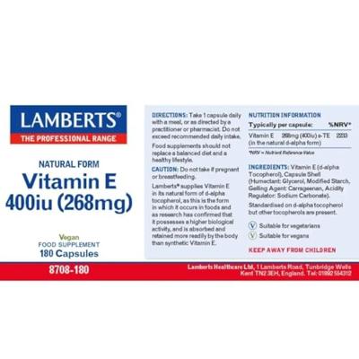 Lamberts Vitamine E 400ie Capsules