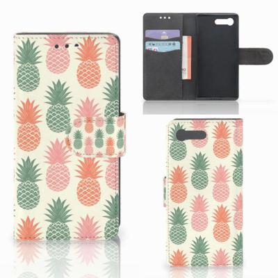 Sony Xperia X Compact | Book Cover | Ananas | Portemonnee hoesje