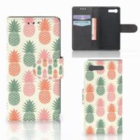 Sony Xperia X Compact | Book Cover | Ananas | Portemonnee hoesje - thumbnail