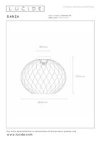 Lucide DANZA - Plafonnière - Ø 40 cm - 1xE27 - Zwart - thumbnail