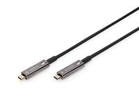Digitus USB-C-displaykabel USB 3.2 Gen2 (USB 3.1 Gen2) USB-C, USB-C stekker 20.00 m Zwart Flexibel, Afgeschermd, Met USB AK-330160-200-S - thumbnail