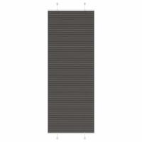 VidaXL Plissé rolgordijn 70x200 cm stofbreedte 69,4 cm polyester zwart - thumbnail