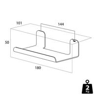 Planchet Tiger Colar 18 cm Geborsteld RVS - thumbnail