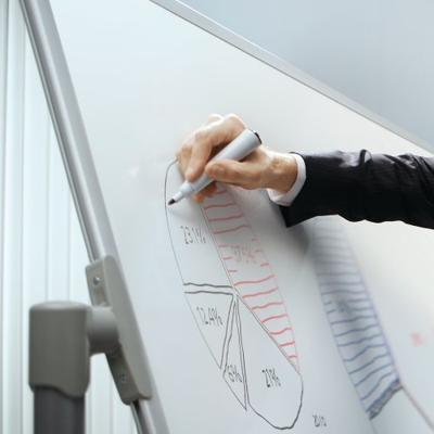 Nobo mobiel magnetisch whiteboard, kantelbaar, gelakt staal, ft 120 x 90 cm - thumbnail