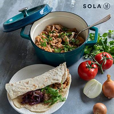 Sola Braadpan met deksel - Blauw - ø 24 cm / 3.5 liter Sola Braadpan met deksel - Blauw - ø 24 cm / 3.5 liter