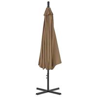 VidaXL Zweefparasol met stalen paal 300 cm taupe - thumbnail