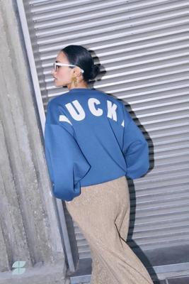 By-Bar bibi lucky curve sweater | winter blue