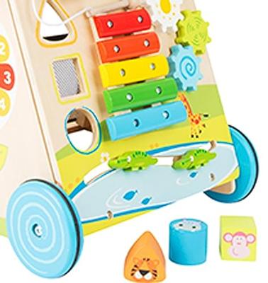 Abi Small foot houten baby loopwagen kleurrijk