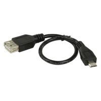 Valueline Vlcp60570b02 Usb 2.0 Usb Micro B Mannelijk - Usb A Vrouwelijk Adapter Kabel 0,20 M Zwart - thumbnail