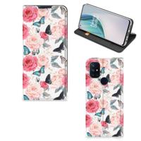 OnePlus Nord N10 5G Smart Cover Butterfly Roses - thumbnail