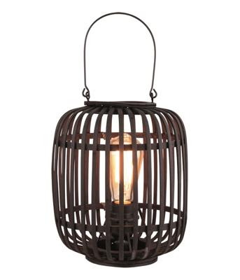 Freelight Tafellamp Treccia Rotan H 26 cm zwart