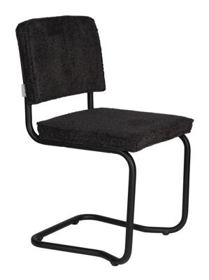 Zuiver Eetkamerstoel 'Ridge' Kink, Bouclé, kleur Zwart