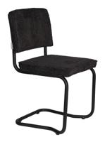 Zuiver Eetkamerstoel 'Ridge' Kink, Bouclé, kleur Zwart - thumbnail