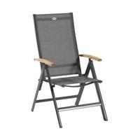 Hartman Verstelbare Tuinstoel 'Aruba' Teakhout, kleur Antraciet - thumbnail