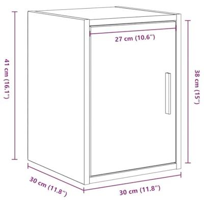 Garagewandkasten 2 st bewerkt hout betongrijs Garagewandkasten 2 st bewerkt hout betongrijs
