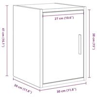 Garage wandkast bewerkt hout grijs Sonoma - thumbnail